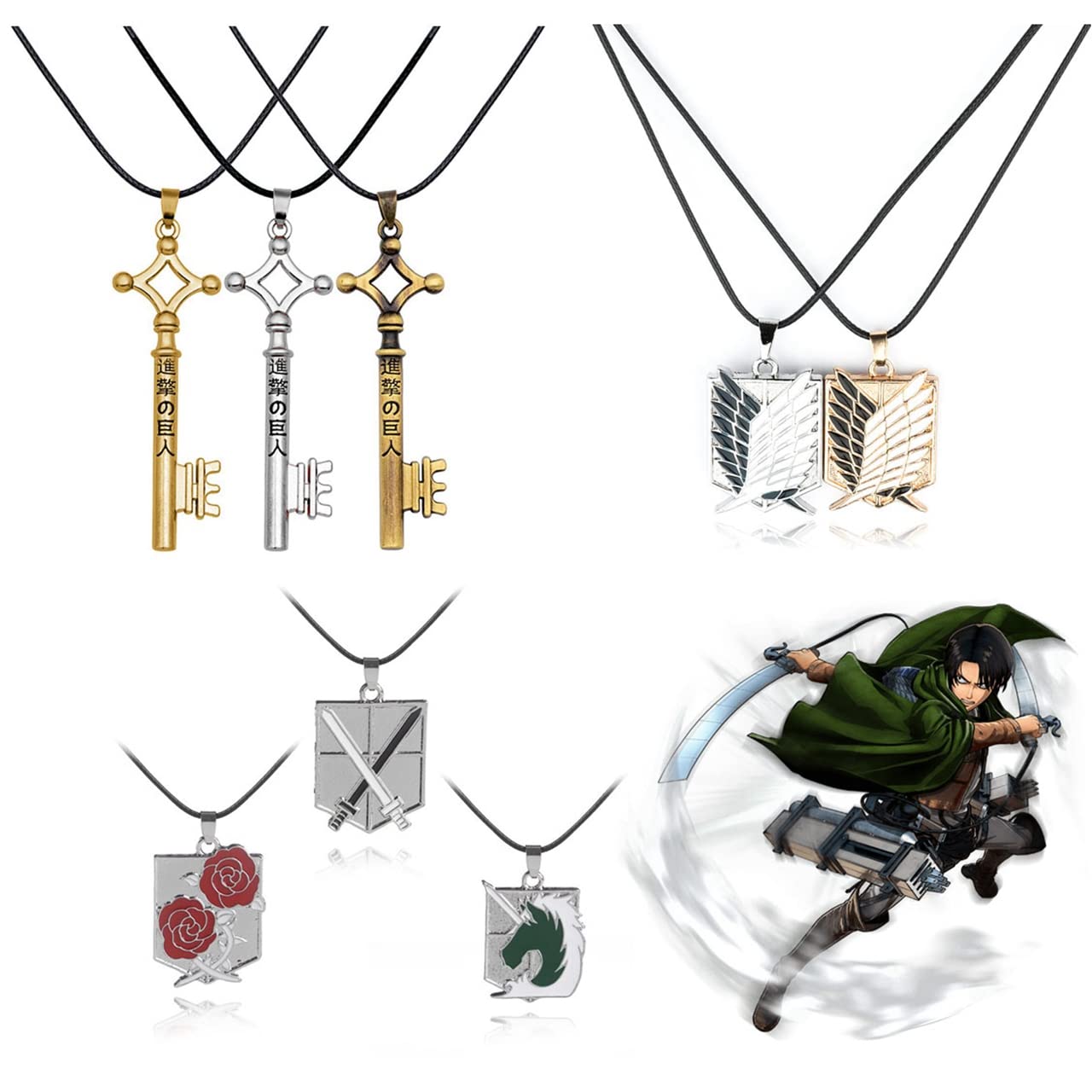 Amazon.co.jp: BNQ 進撃の巨人ネックレス 調査兵団 ネックレス 首輪